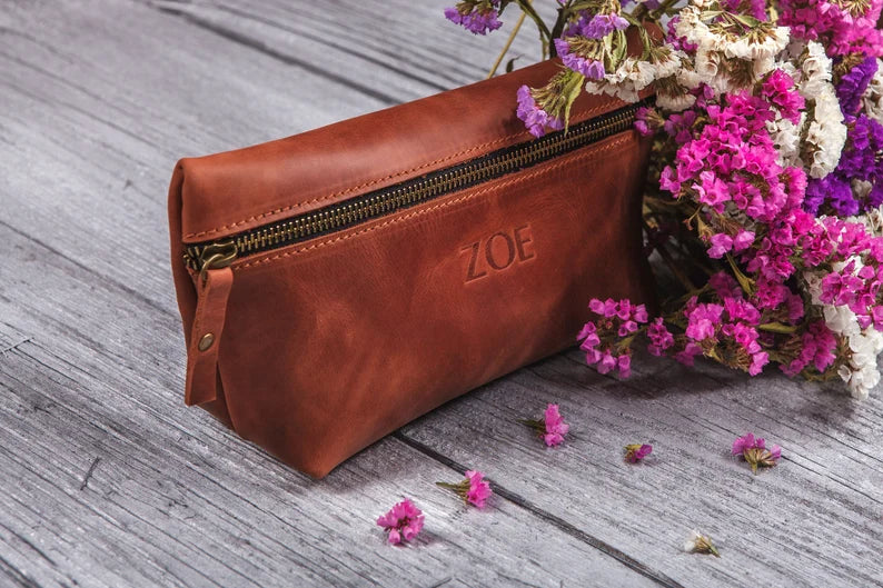 Mothers day gifts, Crochet hook case Monogrammed makeup bag personalized,3rd anniversary gift for her,Personalized gifts for mom