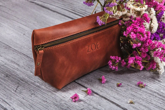 Mothers day gifts, Crochet hook case Monogrammed makeup bag personalized,3rd anniversary gift for her,Personalized gifts for mom